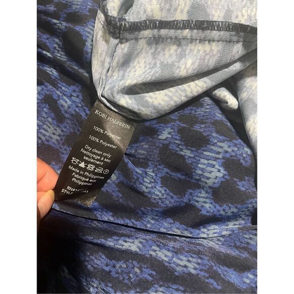 Kobi Halperin poppi long sleeve tiered animal print midi dress S - Picture 9 of 10